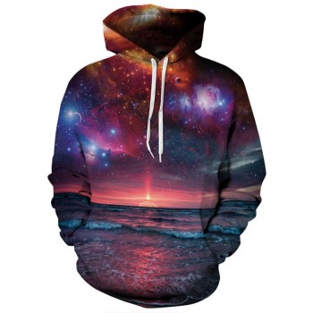 UNIVERSE AND THE BEACH 3D STREET WEAR HOODIE