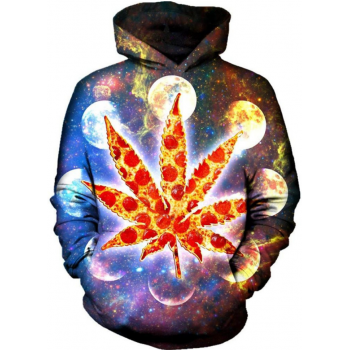 UNIVERSE HERB PIZZA 3D STREET WEAR HOODIE