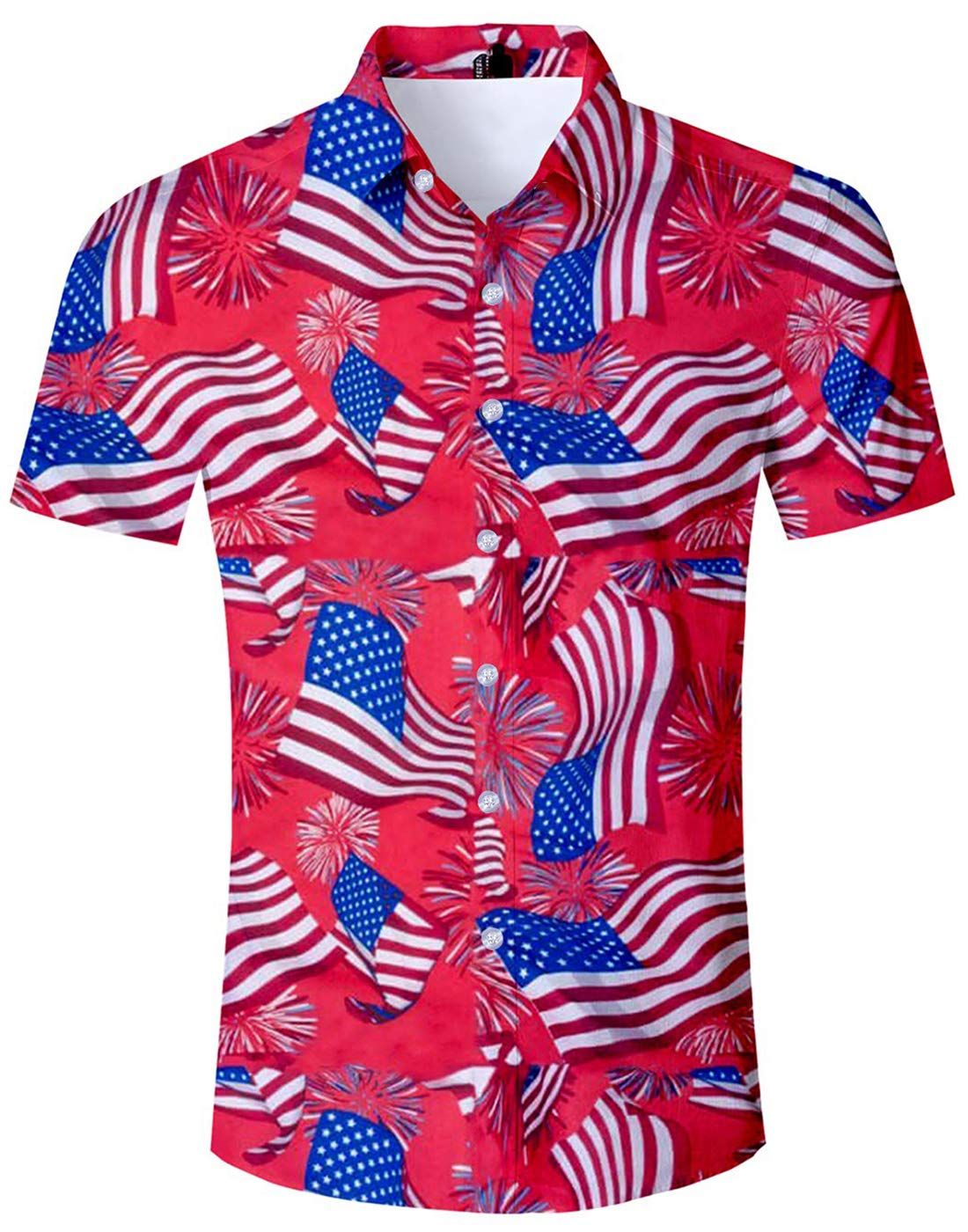 Usa Flag Multicolor Nice Design Hawaiian Shirt