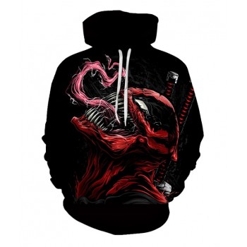 VENOM CARNAGE CROSS DEADPOOL 3D HOODIE