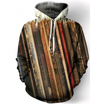 VINYL RECORDS 3D STREET WEAR HOODIE
