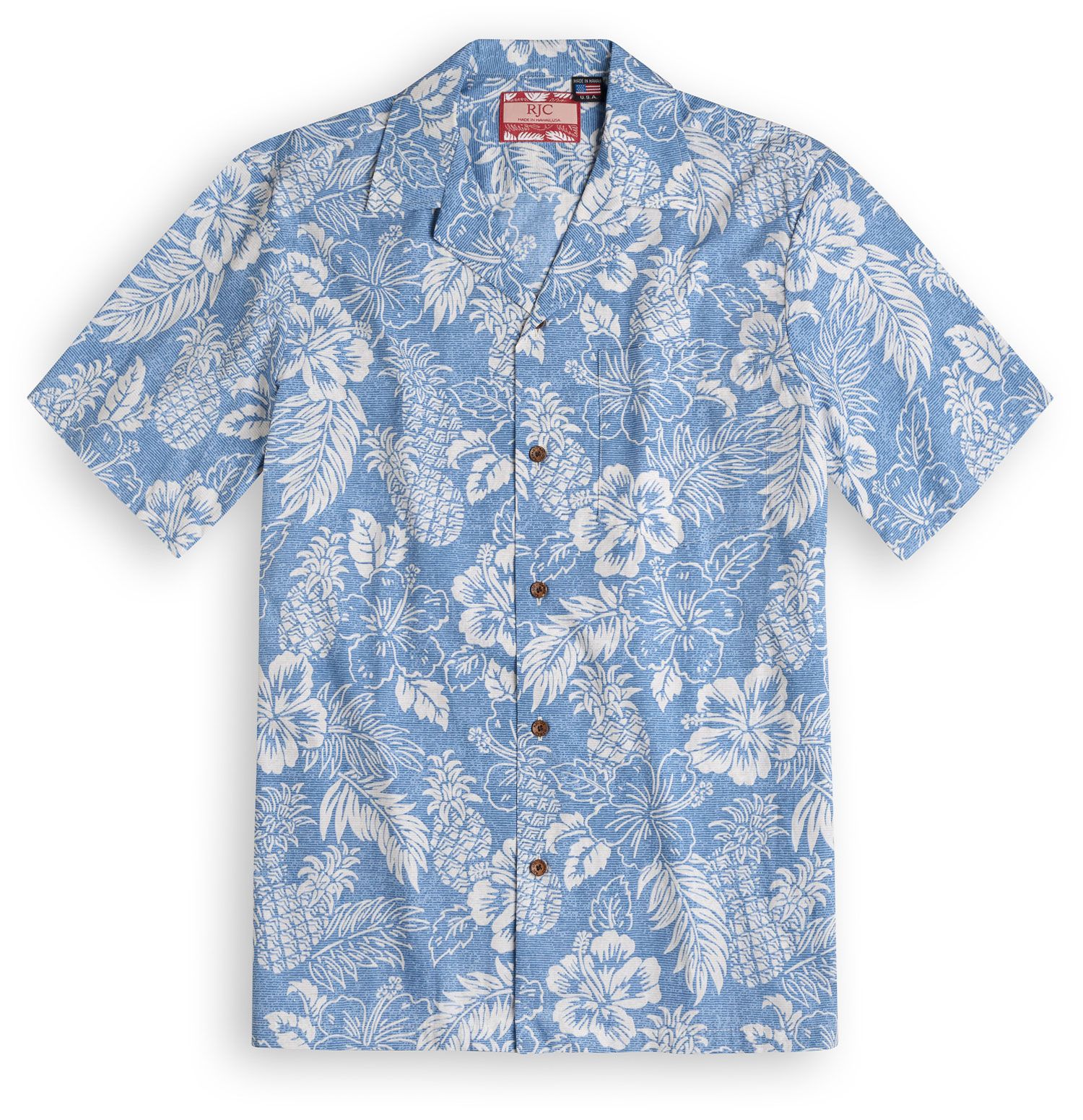 Wahiawa Blue White Unique Design Hawaiian Shirt