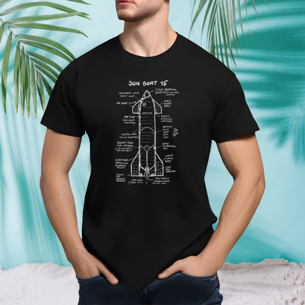 Sun Boat 15 Starship Schematics shirt