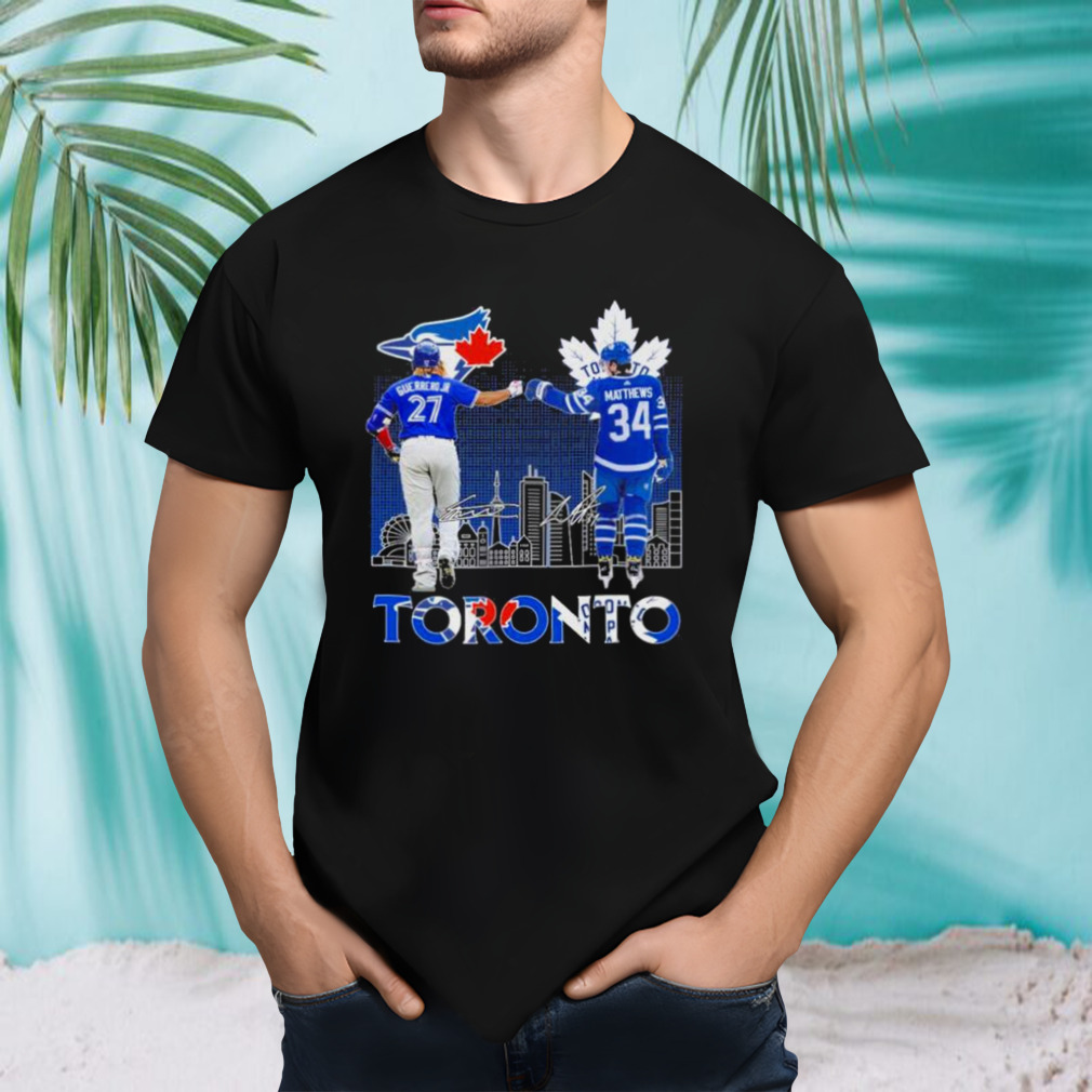 Toronto Sports Vladimir Guerrero Jr And Auston Matthews Signatures shirt