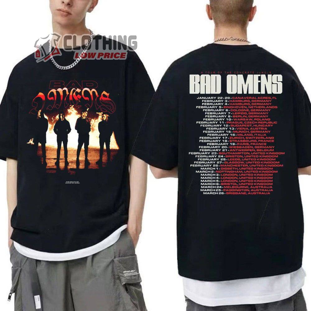 Bad Omens A Tour Of The Concrete Jungle Tour 2023 Merch Bad Omens A Tour Of The Concrete Jungle Tour 2023 Setlist T-Shirt