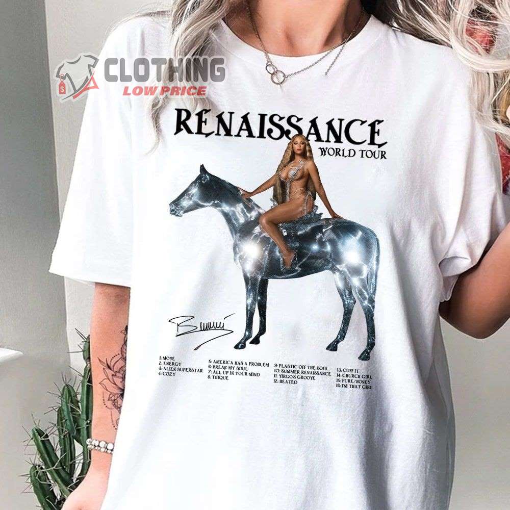 Beyonce Tour Renaissance Tour Merch Renaissance World Tour 2023 Signatures Shirt Beyonce Tour 2023 Setlist T-Shirt