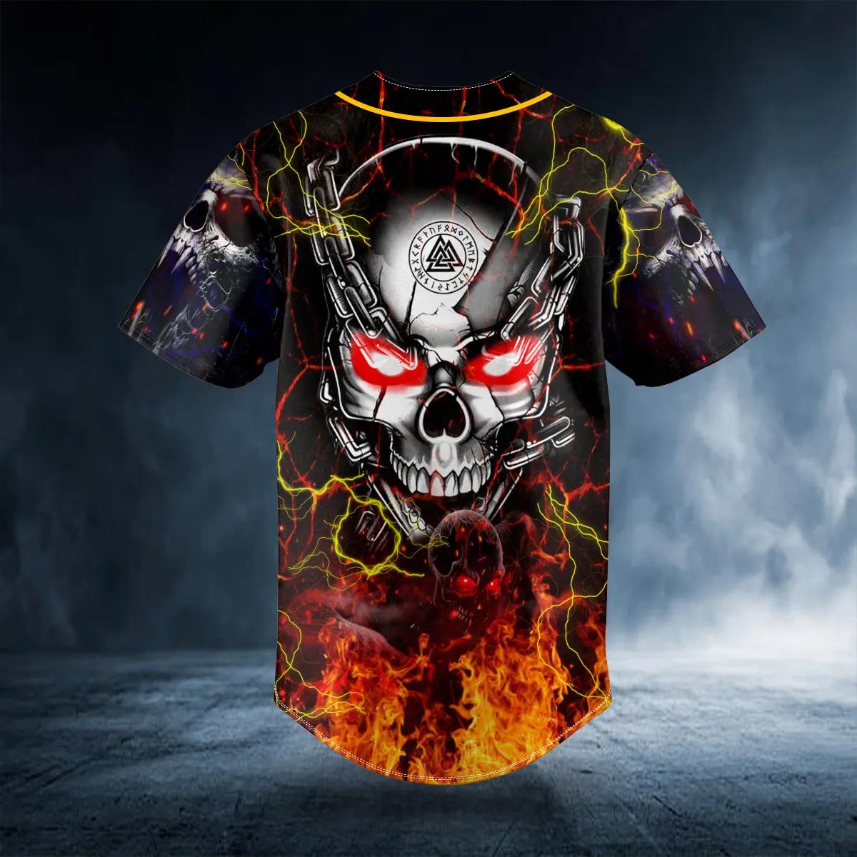 American Flag Firework Lightning Fire Skull Custom Name All Over