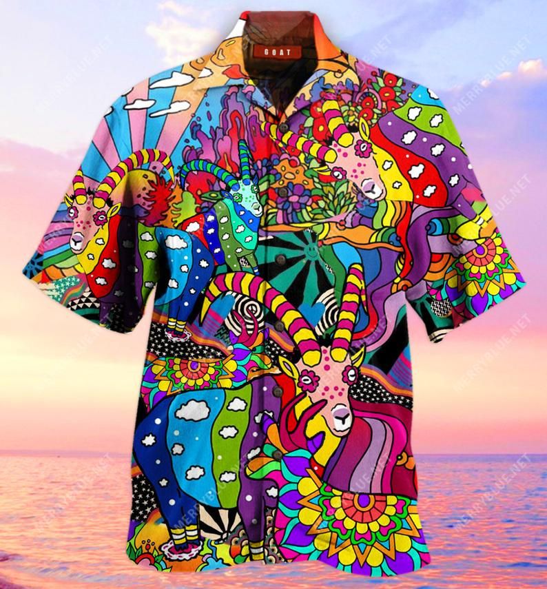 Goats Multicolor Unique Design Hawaiian Shirt