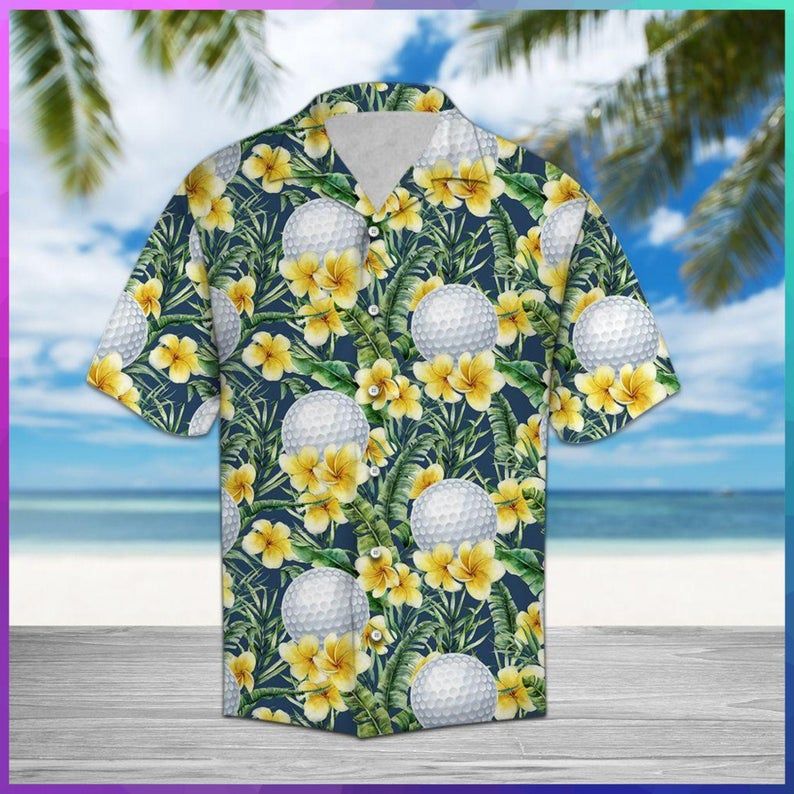 Golf Frangipani Multicolor Best Design Hawaiian Shirt