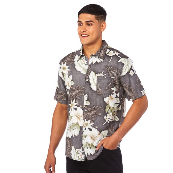 Hibiscus Gray Awesome Design Hawaiian Shirt 1 Hibiscus Gray Awesome Design Hawaiian Shirt