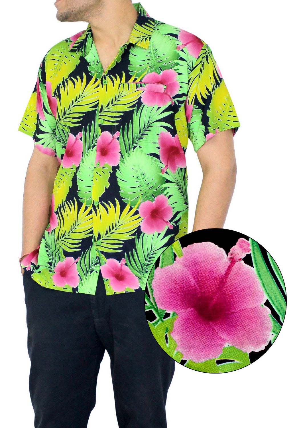 Hibiscus Green Amazing Design Hawaiian Shirt