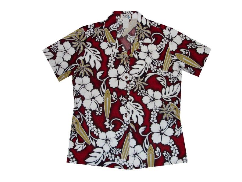 Hibiscus Lei White Red Nice Design Hawaiian Shirt