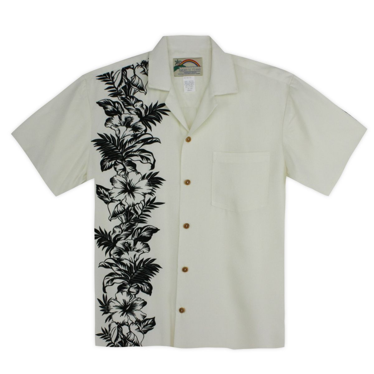 Hibiscus Panel White Nice Design Hawaiian Shirt