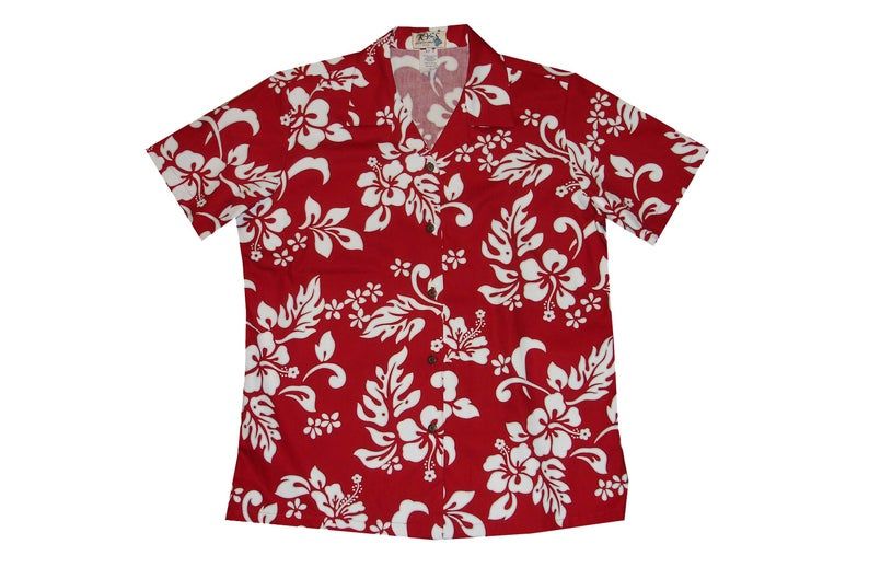 Hibiscus Red White Unique Design Hawaiian Shirt