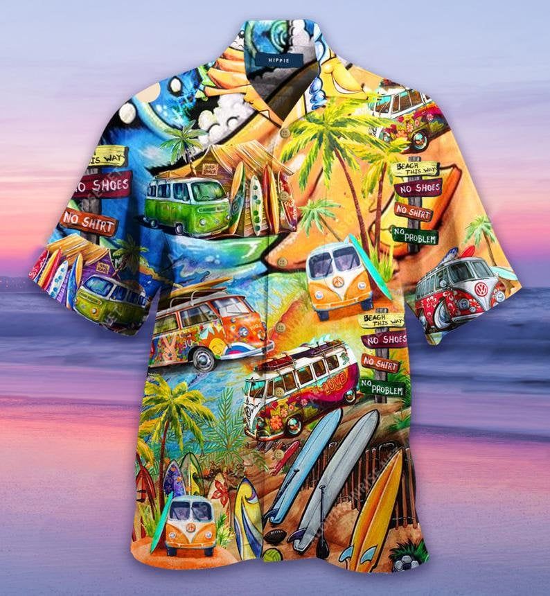 Hippie Bus Multicolor Nice Design Hawaiian Shirt
