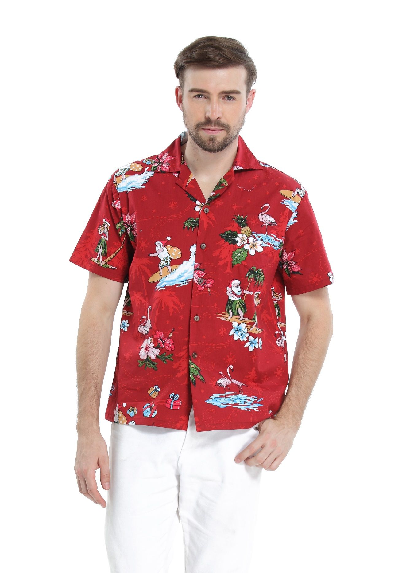 Holiday Red High Quality Hawaiian Shirt