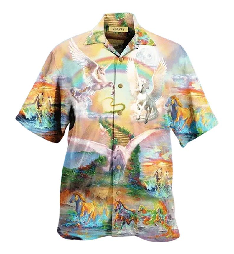 Horse Multicolor Unique Design Hawaiian Shirt