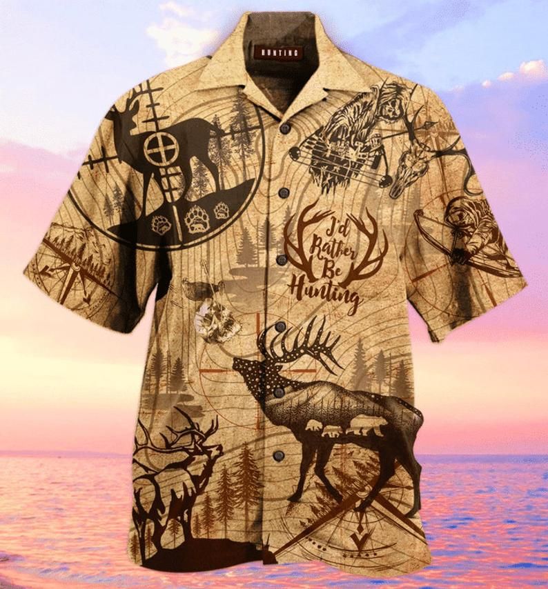 Hunting Deer Brown Best Design Hawaiian Shirt