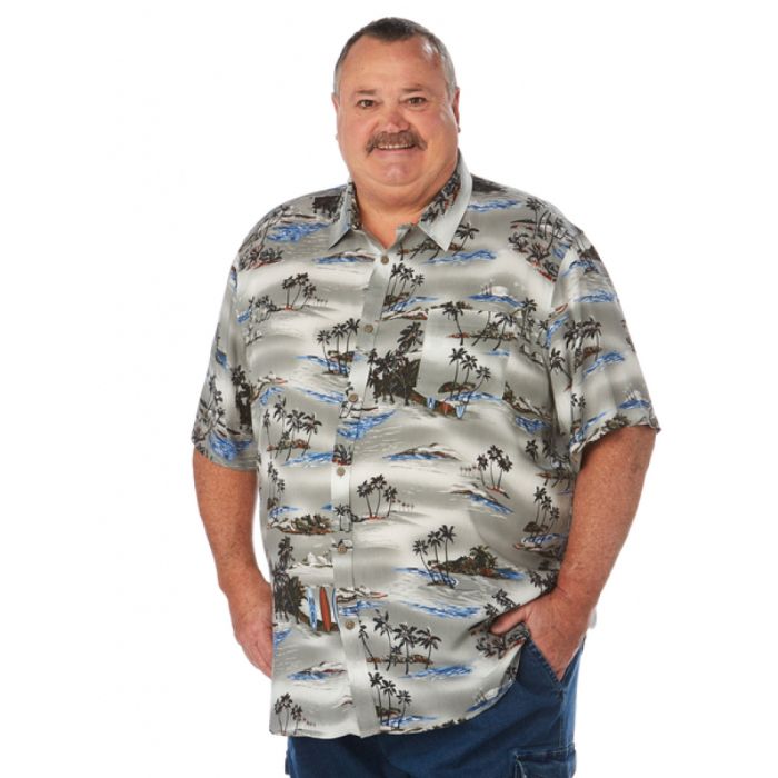 Island Gray Unique Design Hawaiian Shirt