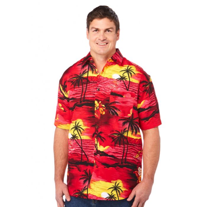 Island Red Unique Design Hawaiian Shirt