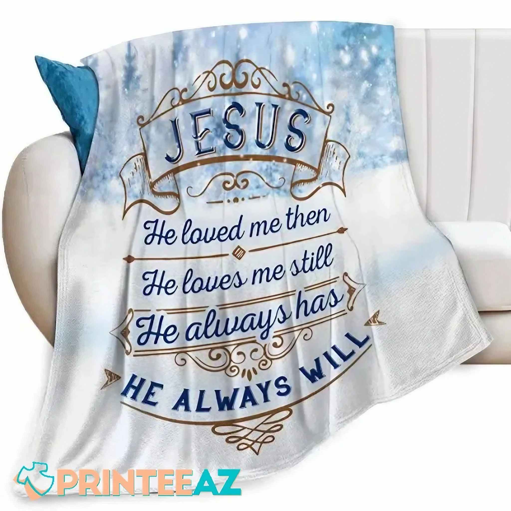 Jesus Fleece Throw Quilt Blanket With Religious Inspirational - PrinteeAZ