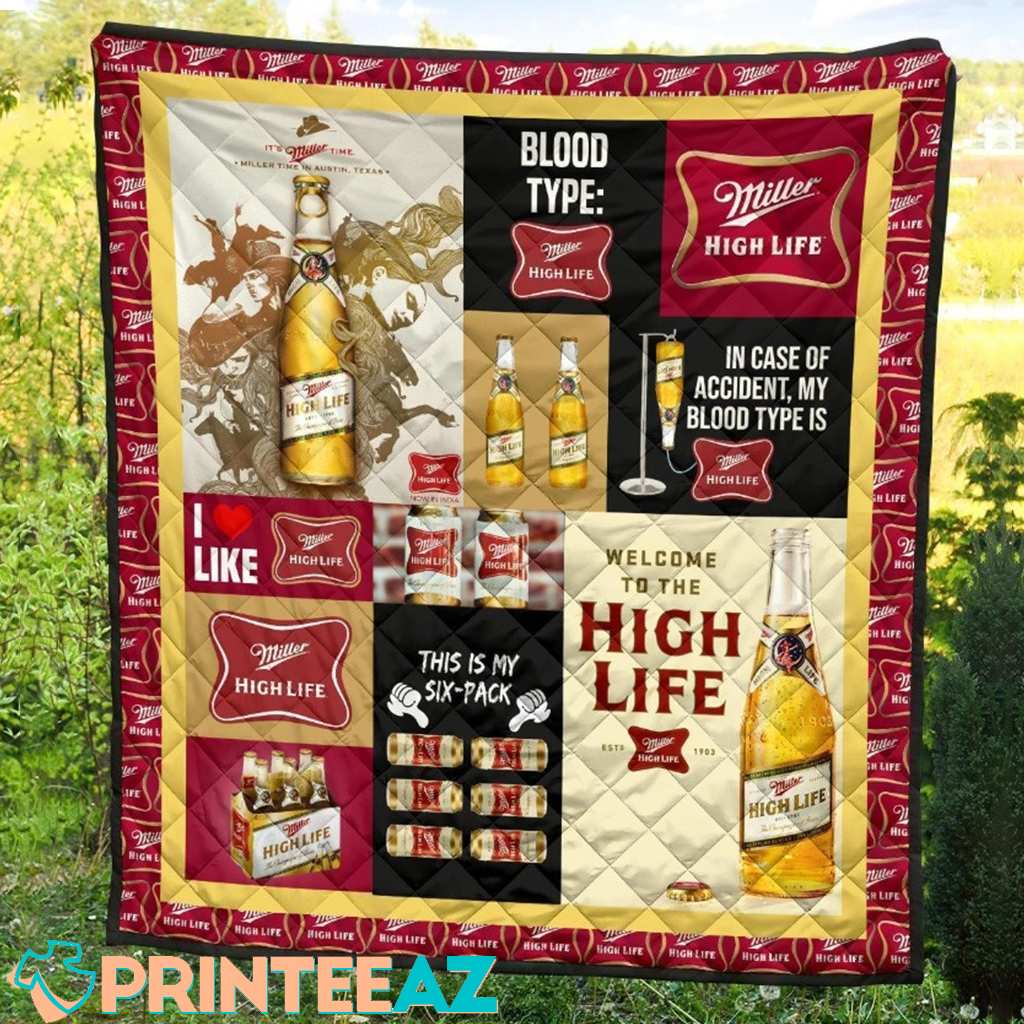 Miller High Life Beer Blanket I Like Funny Ideas For Gifts Lover - PrinteeAZ