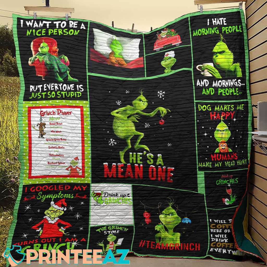 The Grinch Blanket He Is A Mean One Cartoon Film Luxury Gifts - PrinteeAZ