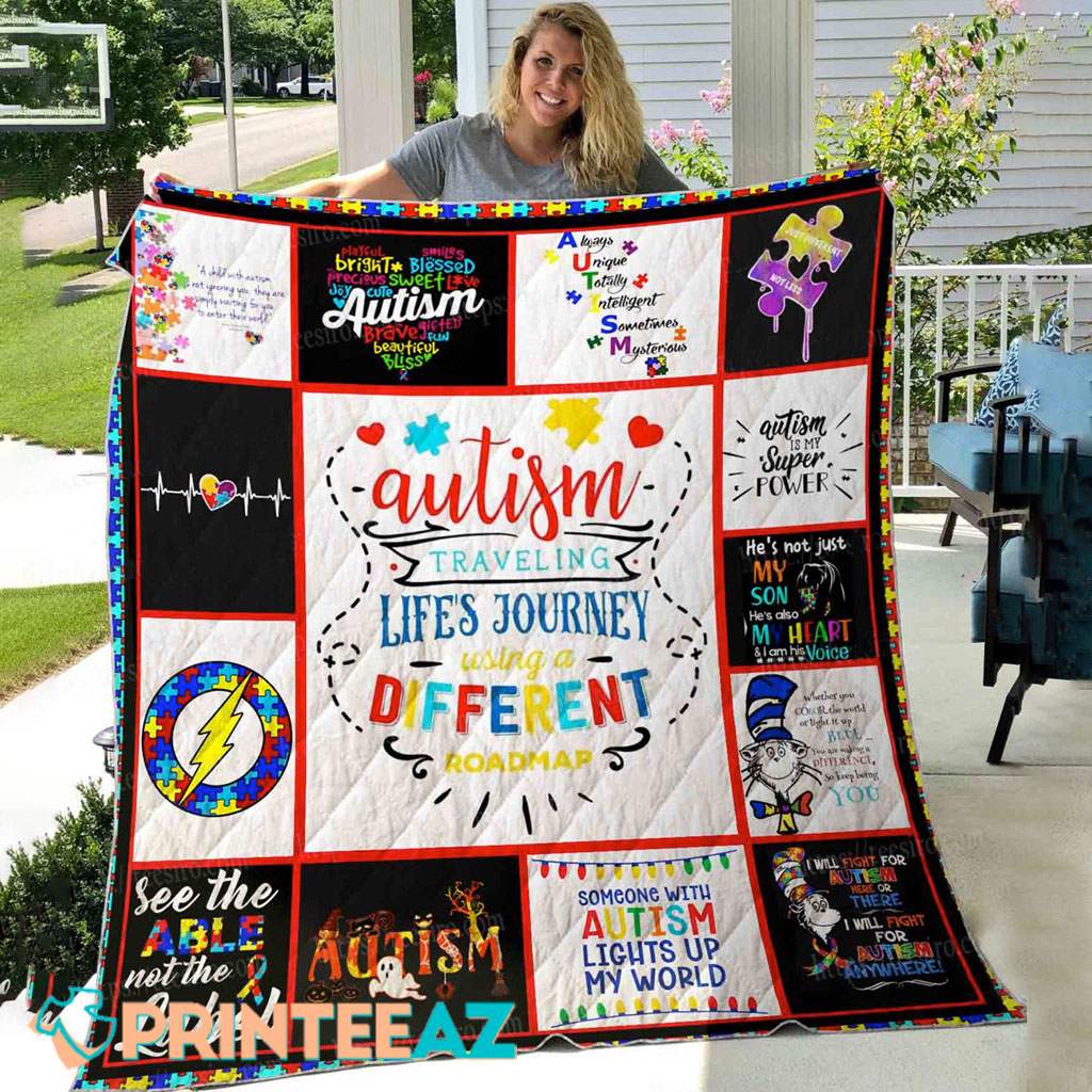 Traveling Life’s Journey Autism Blanket - PrinteeAZ