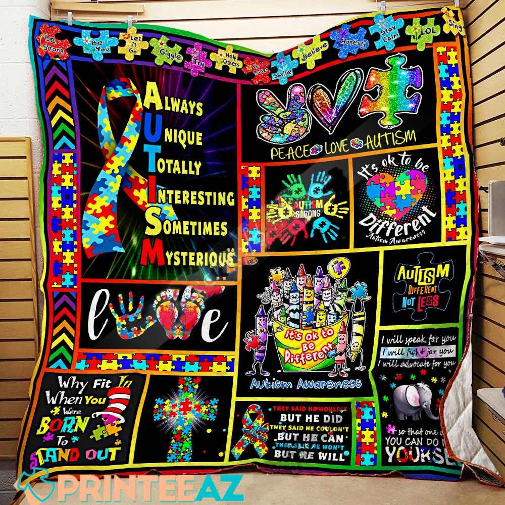 Why Fit When You Were Born To Stand Out Autism Blanket - PrinteeAZ