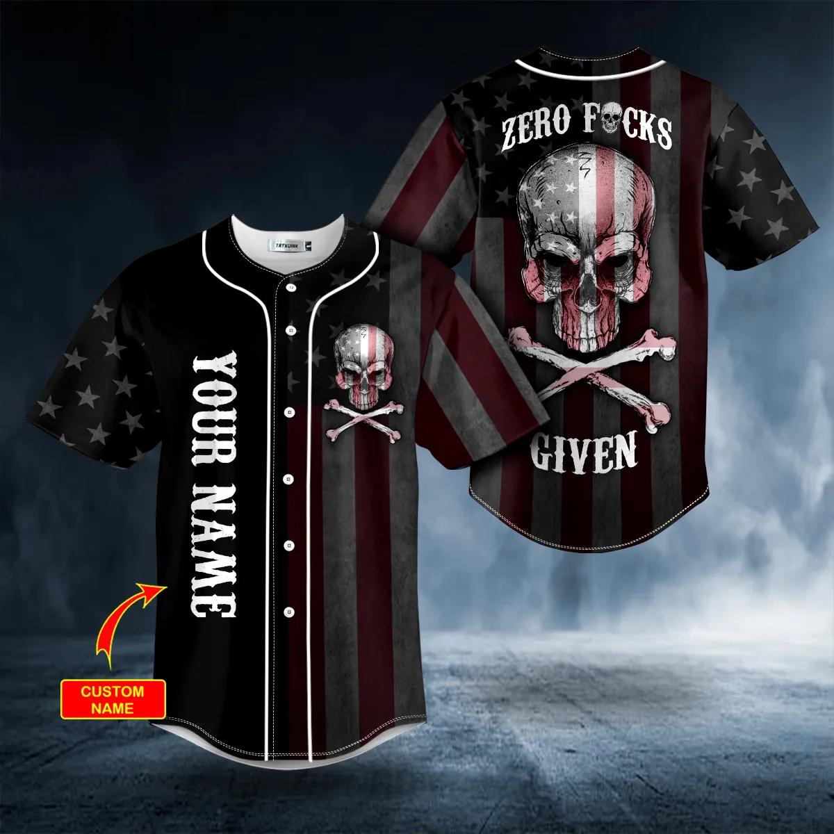 Grim Reaper Blue Fire Lightning Skull Custom Name All Over Print Baseball Jersey  Shirt