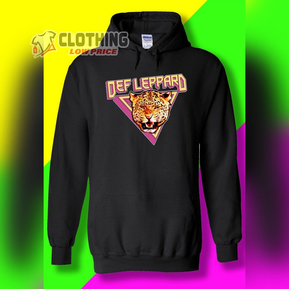Def Leppard Tour Cat Rock Band Hoodie Sweatshirt, Def Leppard World Tour Merch, Def Leppard Shirt