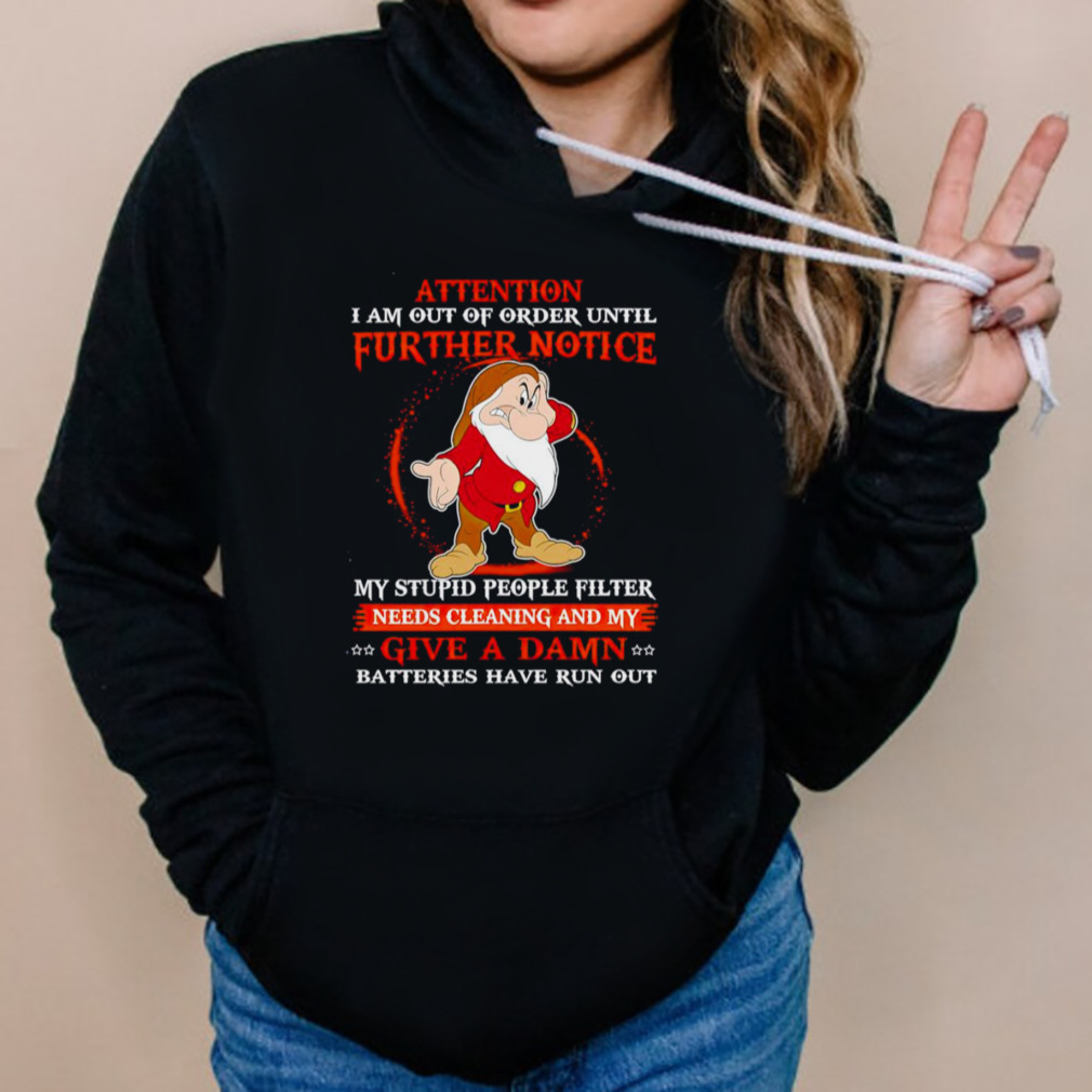 Grumpy Disney attention I am out of order until further notice shirt 5 Hoodies