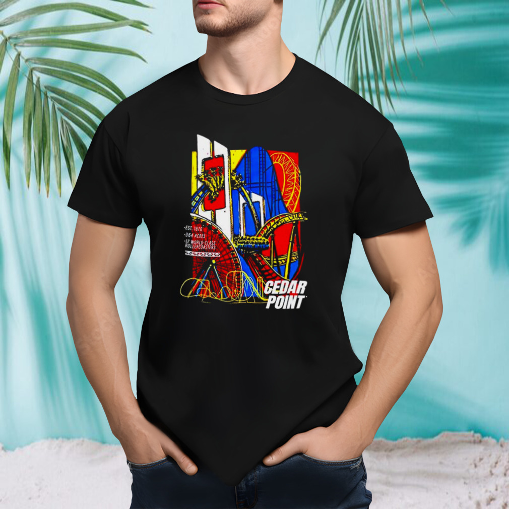 Cedar point stamp America’s Roller Coast shirt