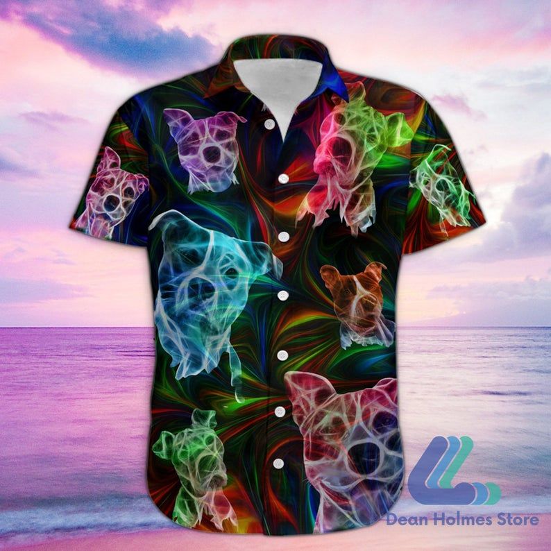 Pitbull Multicolor Amazing Design Hawaiian Shirt 1 Pitbull Multicolor Amazing Design Hawaiian Shirt