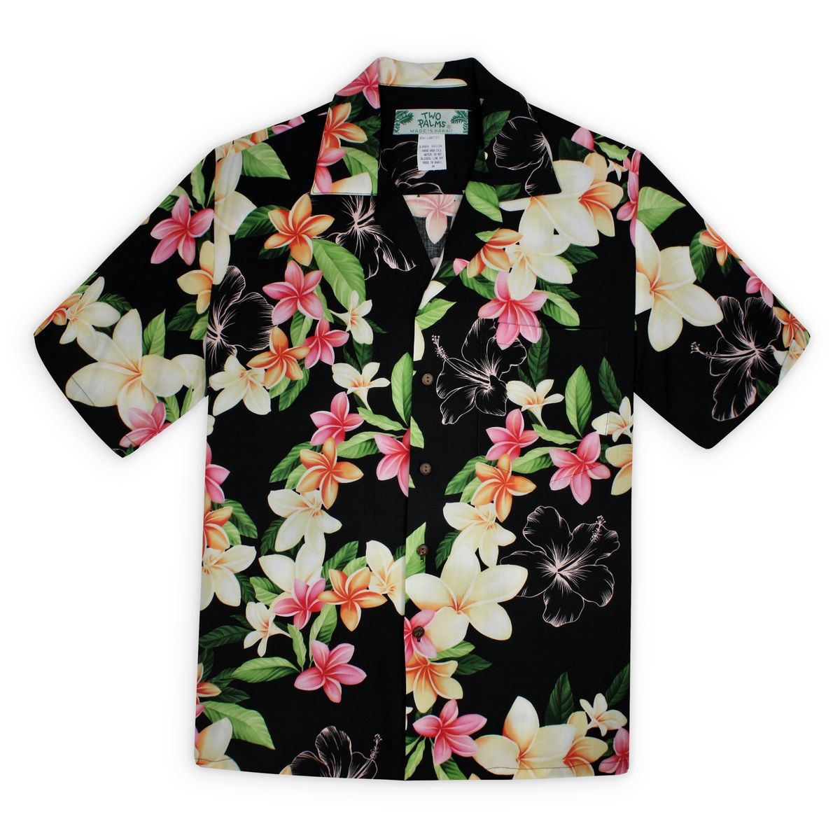 Plumeria Celebration Black Amazing Design Hawaiian Shirt