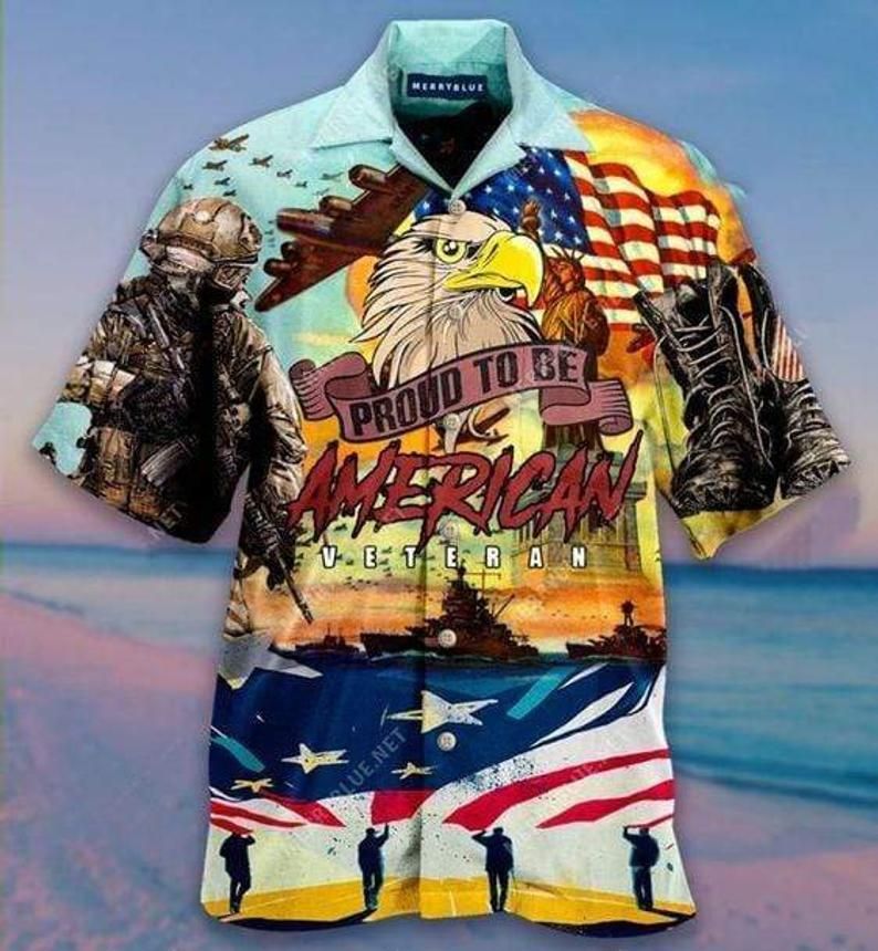 Proud To Be American Multicolor Best Design Hawaiian Shirt