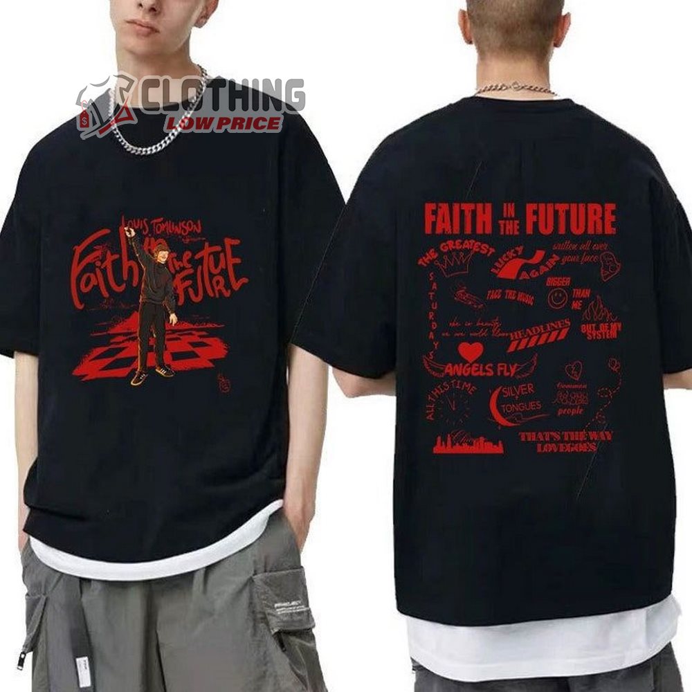 Faith In The Future Album TrackList Shirt, Louis Tomlinson Sweatshirt, Louis Tomlinson T-Shirt Merch, Louis Tomlinson World Tour 2023 Shirt