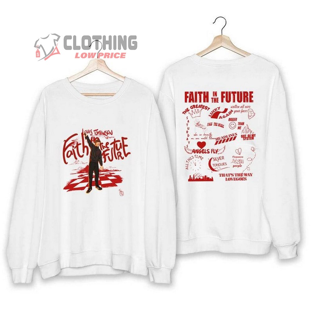 Faith In The Future Album TrackList Shirt, Louis Tomlinson Sweatshirt, Louis Tomlinson T-Shirt Merch, Louis Tomlinson World Tour 2023 Shirt