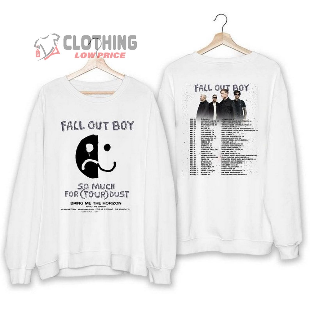 Fall Out Boy 2023 Tour Dates T-Shirt, Fall Out Boy Rock Band Shirt, Fall Out Boy So Much For Tour Dust Shirt, Fall Out Boy 2023 Shirt
