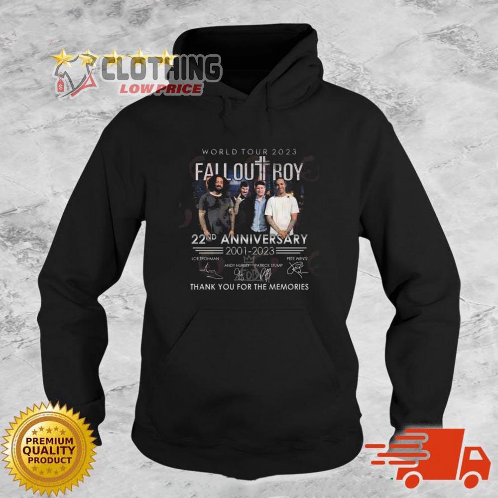 Fall Out Boy Tour 2023 Shirt, World Tour 2023 Fall Out Boy 22nd Anniversary 2001-2023 Thank You For The Memories Signatures Shirt, Fall Out Boy New Album 2023 Hoodie 2 Fall Out Boy Tour 2023 Shirt, World Tour 2023 Fall Out Boy 22nd Anniversary 2001-2023 Thank You For The Memories Signatures Shirt, Fall Out Boy New Album 2023 Hoodie