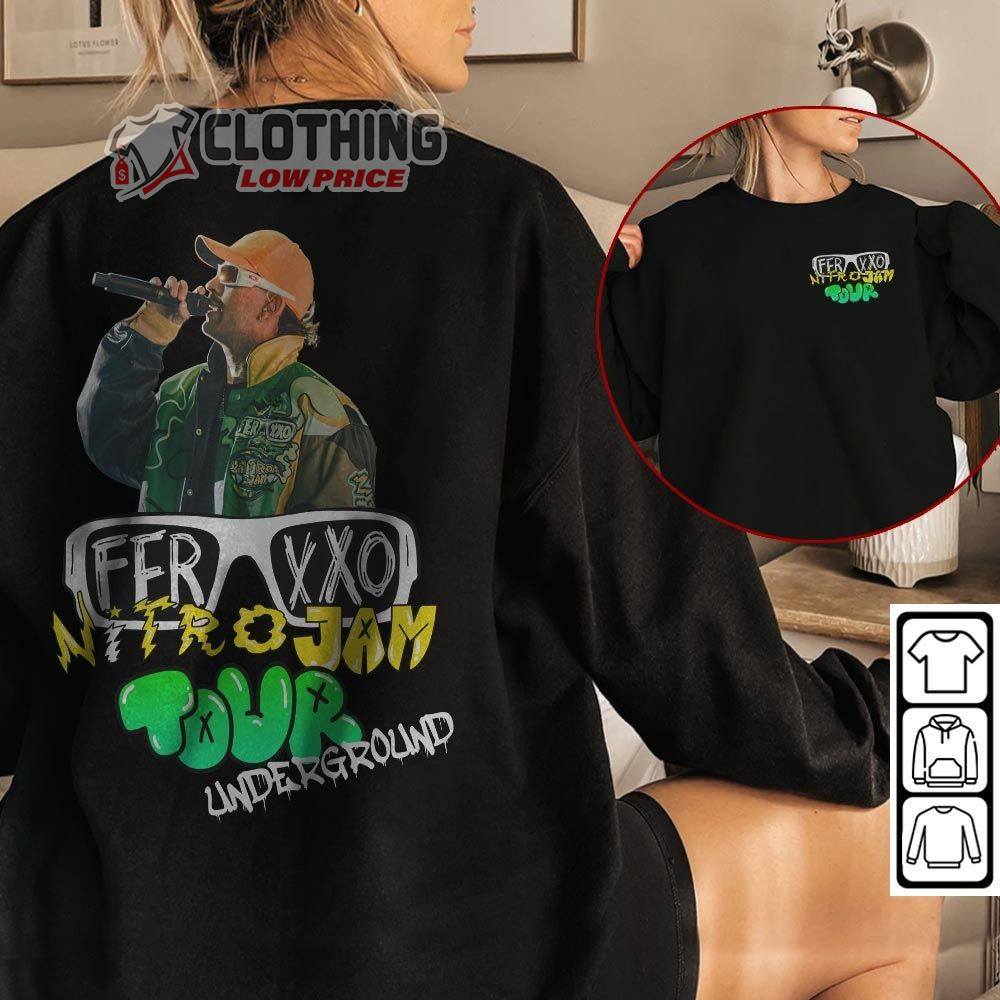 Feid Ferxxo Nitro Jam Tour 2023 Merch, Feid Ferxxo Nitro Jam Underground World Tour 2023 T-Shirt 1 Feid Ferxxo Nitro Jam Tour 2023 Merch, Feid Ferxxo Nitro Jam Underground World Tour 2023 T-Shirt
