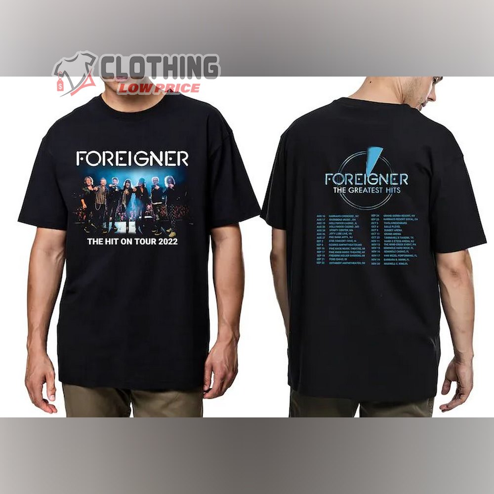 Foreigner The Greatest Hits Tour 2022 Merch, Foreigne Cape Town Fort Worth Atlanta City Bethlehem Tampa T-Shirt