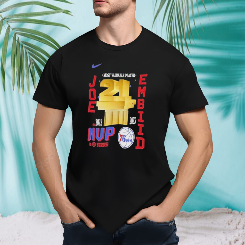 Men’s Nike Joel Embiid Black Philadelphia 76ers 2023 NBA MVP T-Shirt