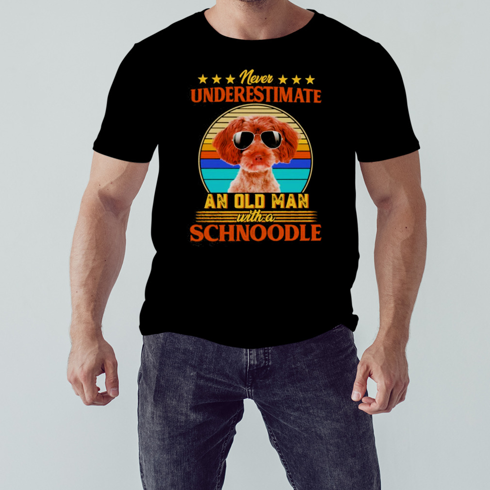 Never Underestimate An Old Man With A Red Schnoodle Shirt 1 Unisex tshirt