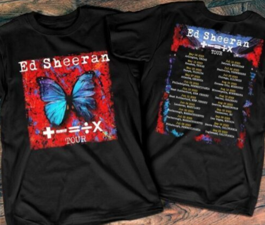 2023 Ed Sheeran Mathematics America Tour T-Shirt