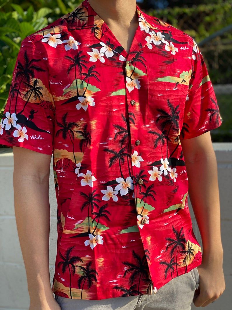 A Hundred Sunsets Red Best Design Hawaiian Shirt