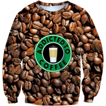 ADDICTED TO COFFEE 3D STREET WEAR SWEATER