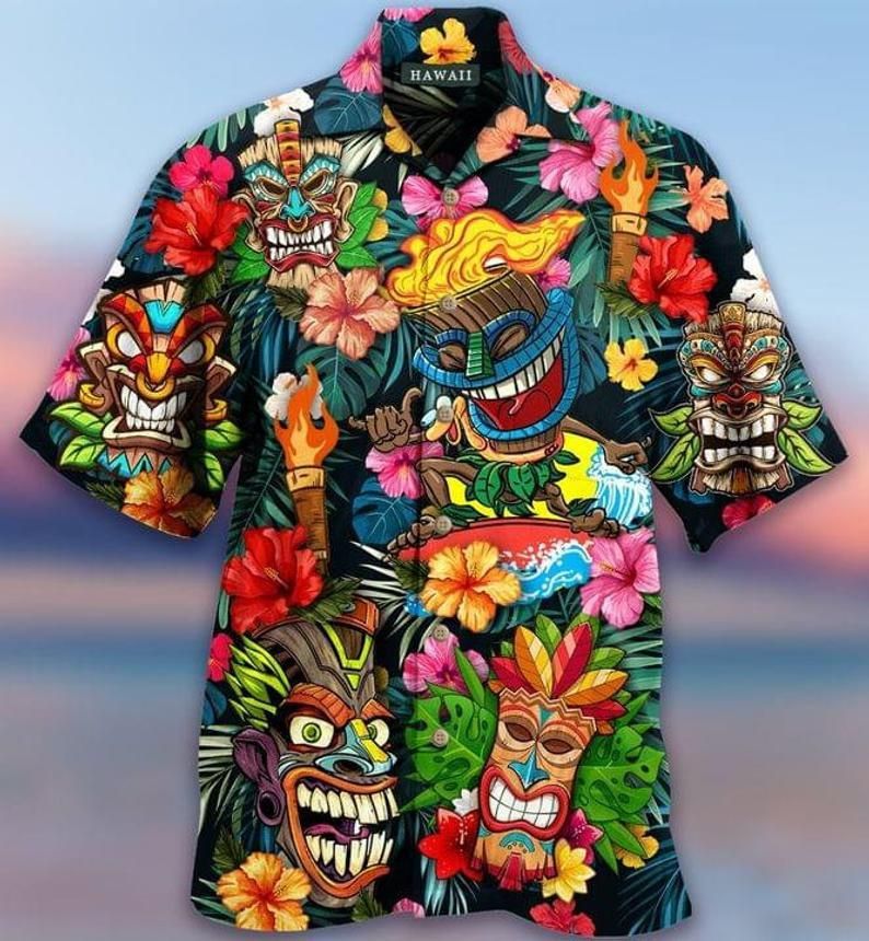 Aloha Tiki Tiki Multicolor Nice Design Hawaiian Shirt