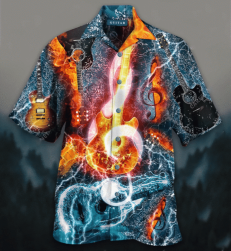 Amazing Music Note Guitar Hawaiian Shirt 1 Amazing Music Note Guitar Hawaiian Shirt