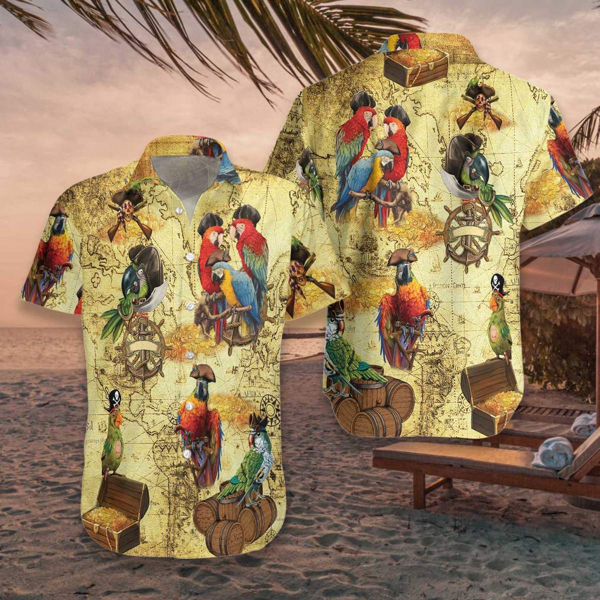 Amazing Pirate Parrots Hawaiian Shirts